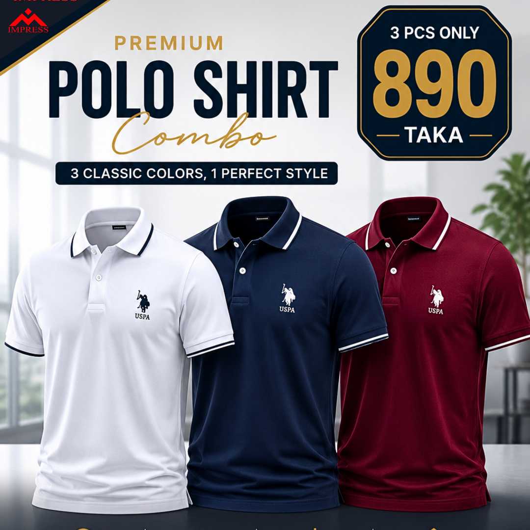POLO,SHIRT,3,PCS,COMBO